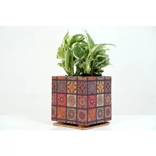 CORK TABLE TOP PLANTERS BOX PRINT PLANTER 9C23301