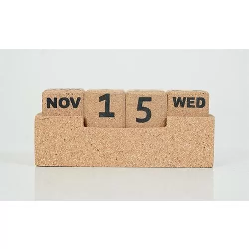 Cork SMALL CALENDER WITH 4 CUBES 9C23121A