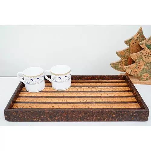 CORK STRIPED TRAY 9C23407