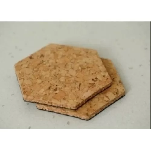 HEXAGON COASTERS WITH SINGLE SIDE VENEER