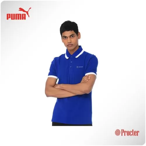 Puma ESS PIQUE TIPPING POLO T-Shirt Blue/White