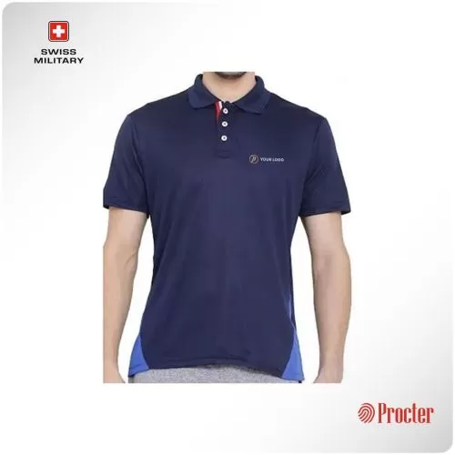 Swiss Military TSH16 Mens Dri Fit Polo T Shirts in bulk for corporate gifting Swiss Military Collar Neck T shirt wholesale distributor supplier in Mumbai India