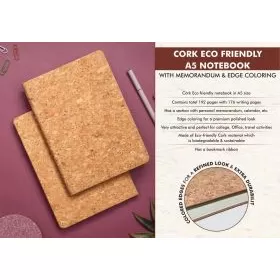 Cork Eco friendly A5 notebook B109a