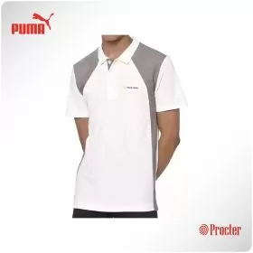 Puma Dry Cell Dezire Polo-Polyster White/Steel Grey