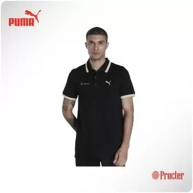 Puma ESS PIQUE TIPPING Polo T-Shirt Black