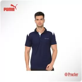 Puma Train Polo with White/Peacoat